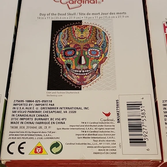 Cardinal puzzles x 3 Dog, Dia de los muertos, tiger - Picture 7 of 8